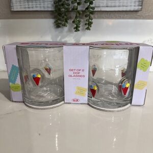Uniquely Yours Set Of 2 Ice Cream Cone DOF Drinking Glasses